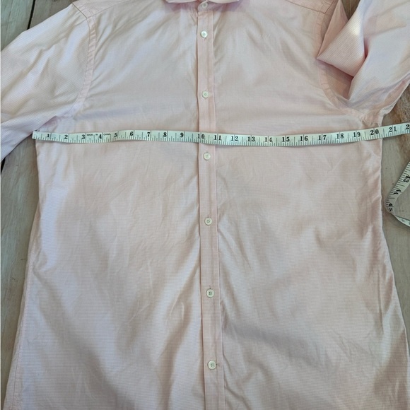 Burberry London Men’s Micro Gingham Button Down Shirt Size 15 38 Pink READ - Picture 3 of 12